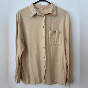 Beige Button-Up Shirt taille S/M